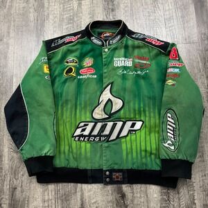 Dale Earnhardt Jr Amp JR Nation NASCAR Racing Mtn Dew Distressed Jacket 3XL